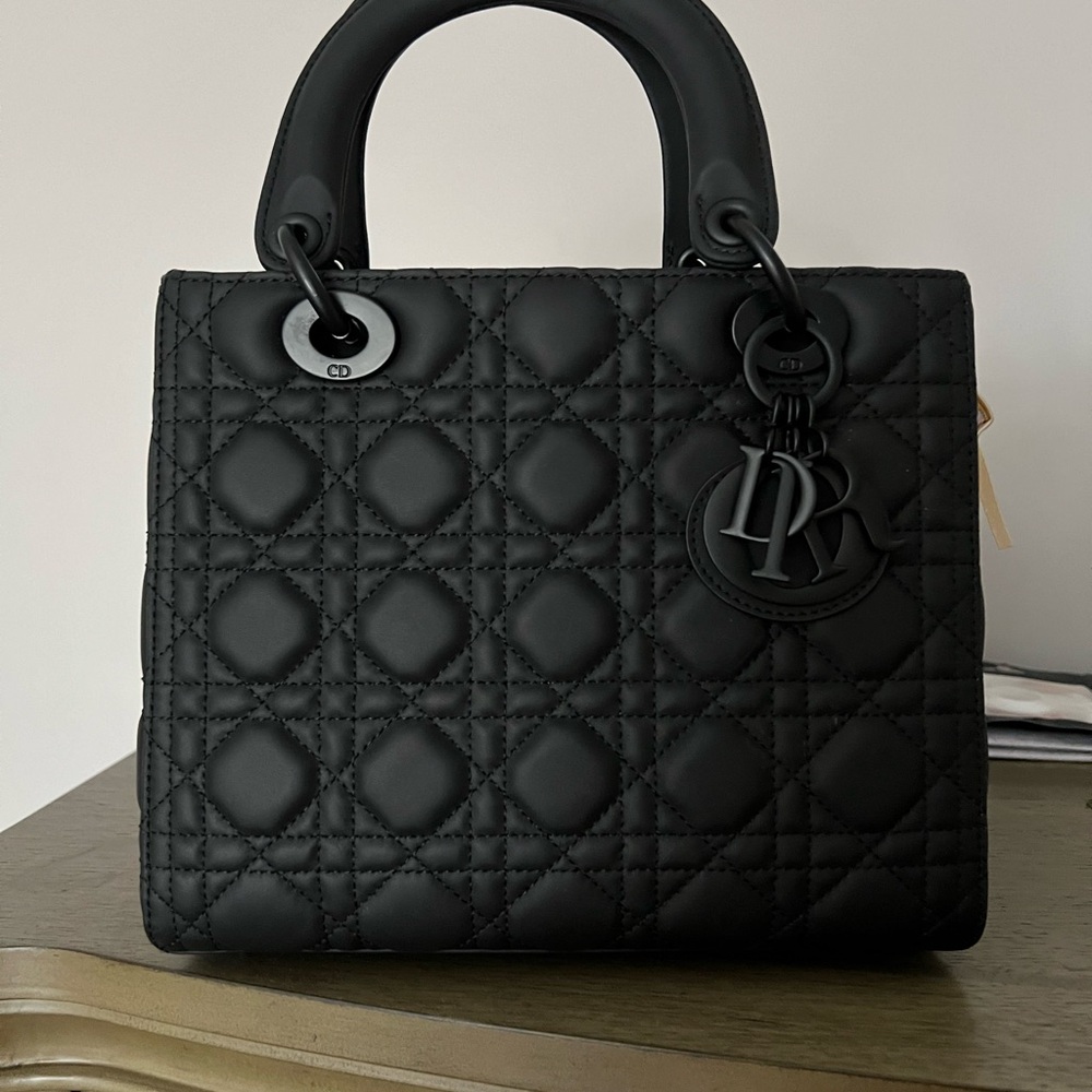 Dior Black Quilted Satchel